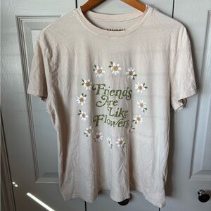 Cream Show Me Your Mumu T-Shirt with Floral Design “Friends are like flowers”